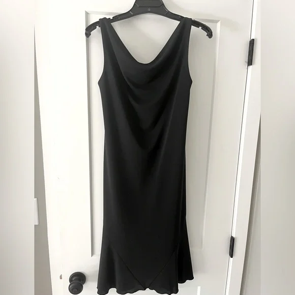express black midi dress Express Black Midi Dress with Side Slit